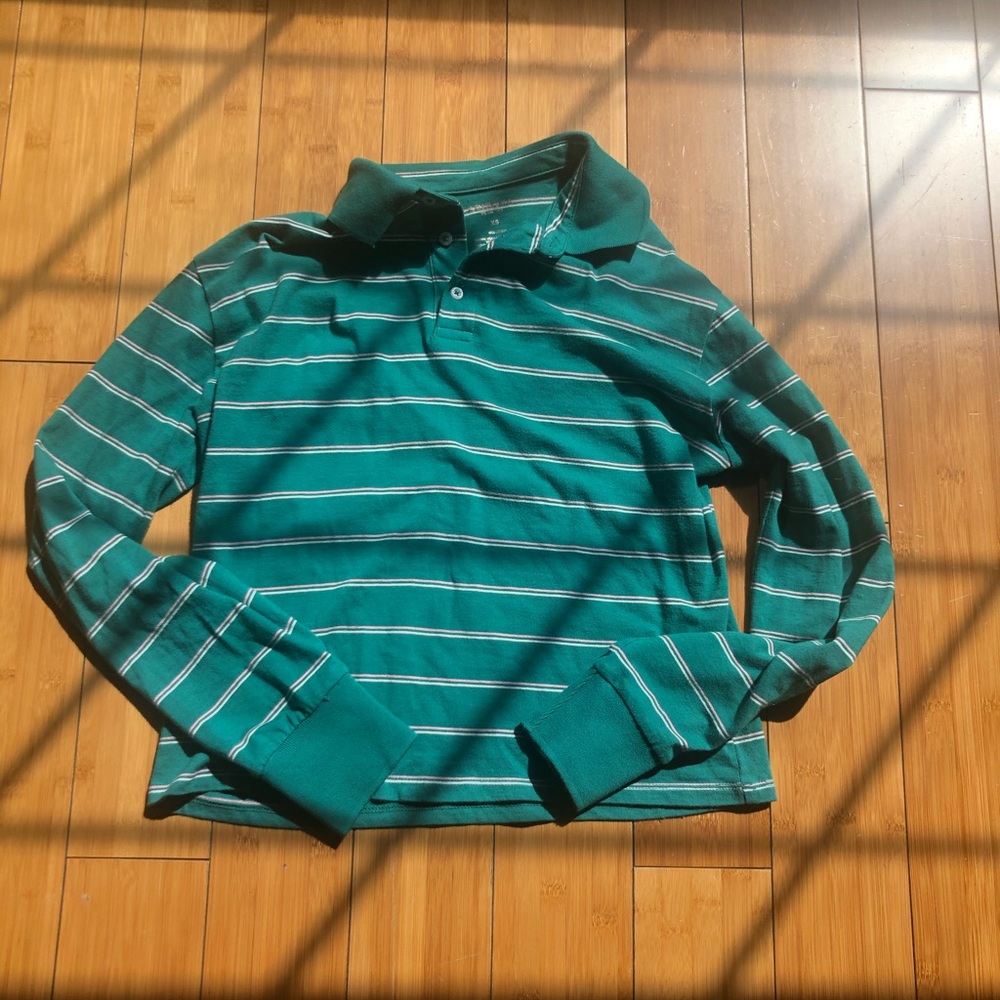 Striped Long sleeve Crop top